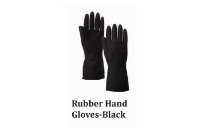 Rubber Hand Gloves - Black