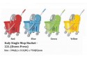 Italy Single Mop Bucket - 22L (Down Press)