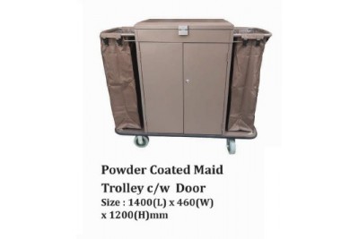 Powder Coated Maid Trolley c/w Door