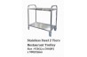 Stainless Steel 2 Tiers Restaurant Trolley