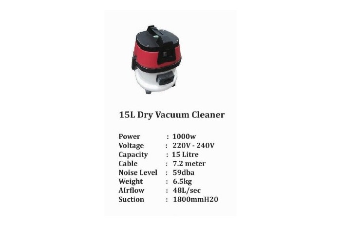 15L Dry Vacuum Cleaner