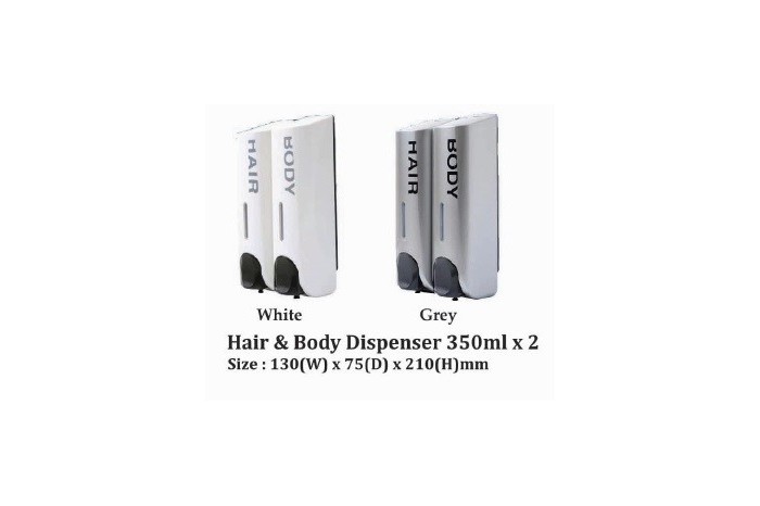 Hair & Body Dispenser 350ml x 2