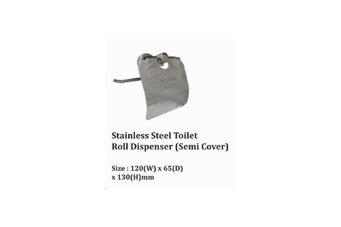 Stainless Steel Toilet Roll Dispenser (Semi Cover)