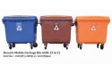 Recycle Mobile Garbage Bin 660L (3 in 1)