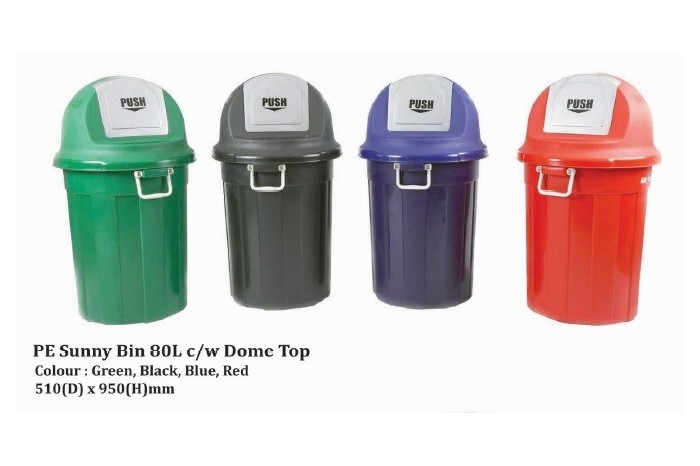 PE Sunny Bin 80L c/w Dome Top