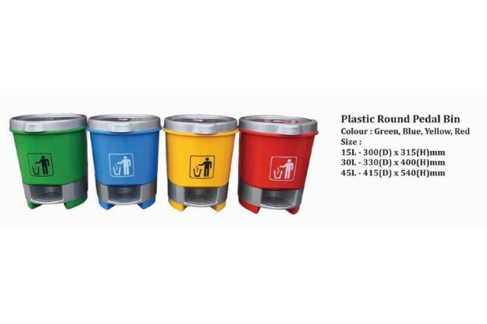 Plastic Round Pedal Bin