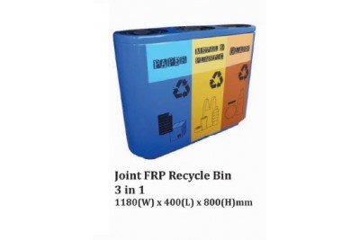 Joint FRP Recycle Bin 3 in 1