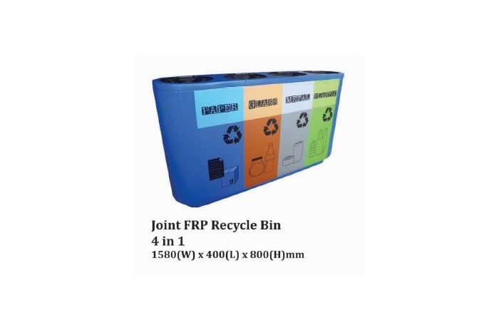 Joint FRP Recycle Bin 4 in 1