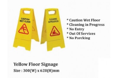 Yellow Floor Signage