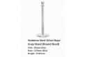 Stainless Steel Velvet Rope Q-up Stand (Round Head)