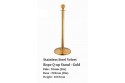 Stainless Steel Velvet Rope Q-up Stand -Gold