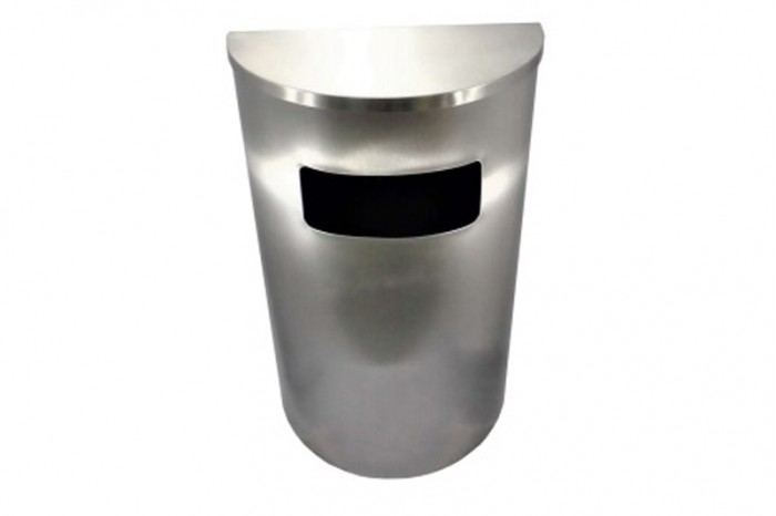 Stainless Steel Bin Semi Round c/w Flat Top