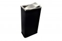 Stainless Steel Bin Rectangular c/w Flip Top (Black-Wrapped)