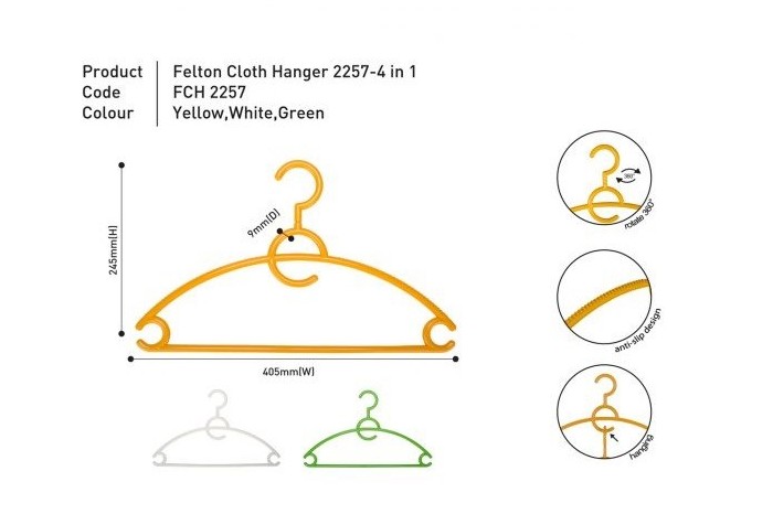 Cloth Hanger 2257 – 4 in 1