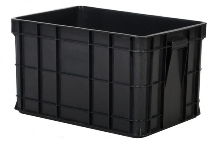 Industrial Stackable Container - Grey / Black