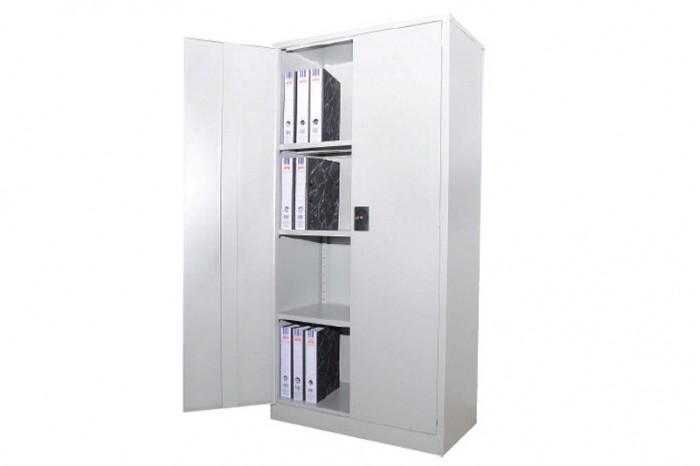 Full Height Cupboard w Steel Swinging Door c/w 3 Adj Shelf