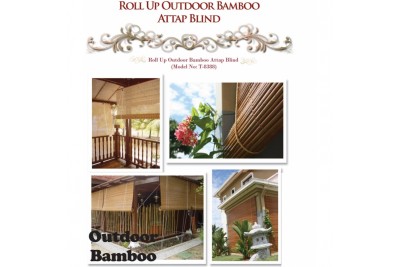 ROLL UP OUTDOOR BAMBOO ATTAP BLIND