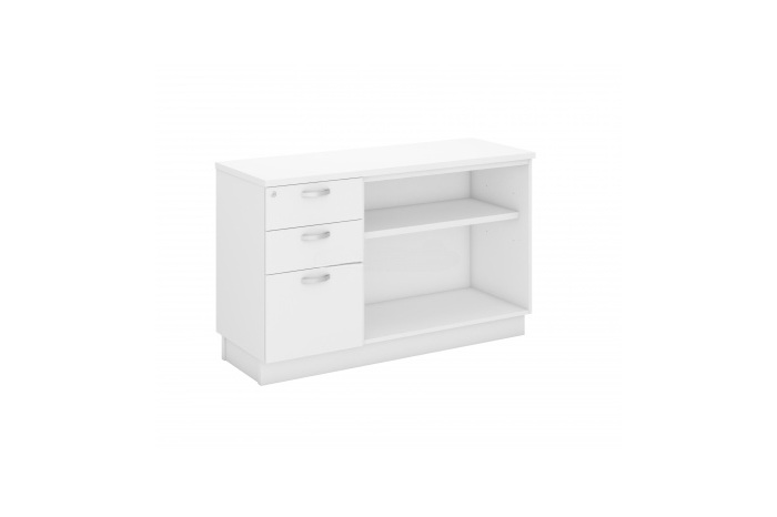 OPEN SHELF + FIXED PEDESTAL 2D1F