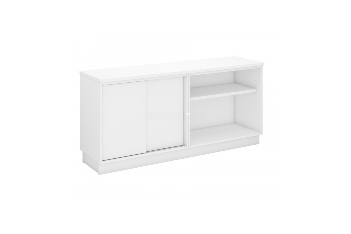 OPEN SHELF + SLIDING DOOR LOW CABINET