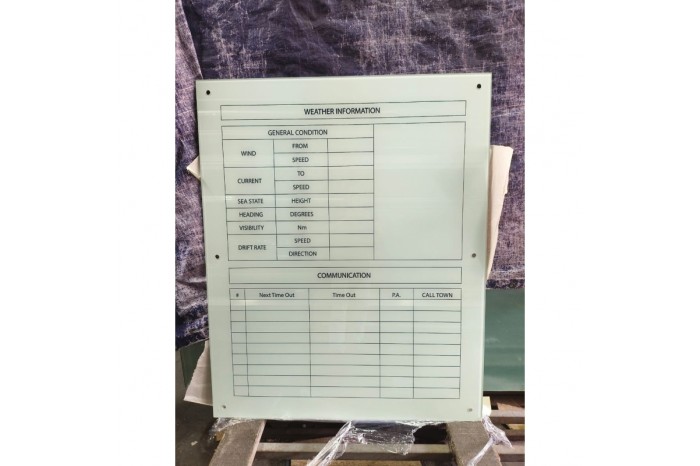 6mm Tempered Glass Notice board - Non Magnetic