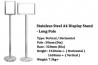 Stainless Steel A4 Display Stand - Long Pole