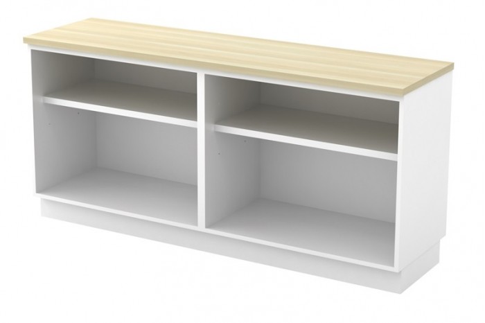 Dual Open Shelf Low Cabinet